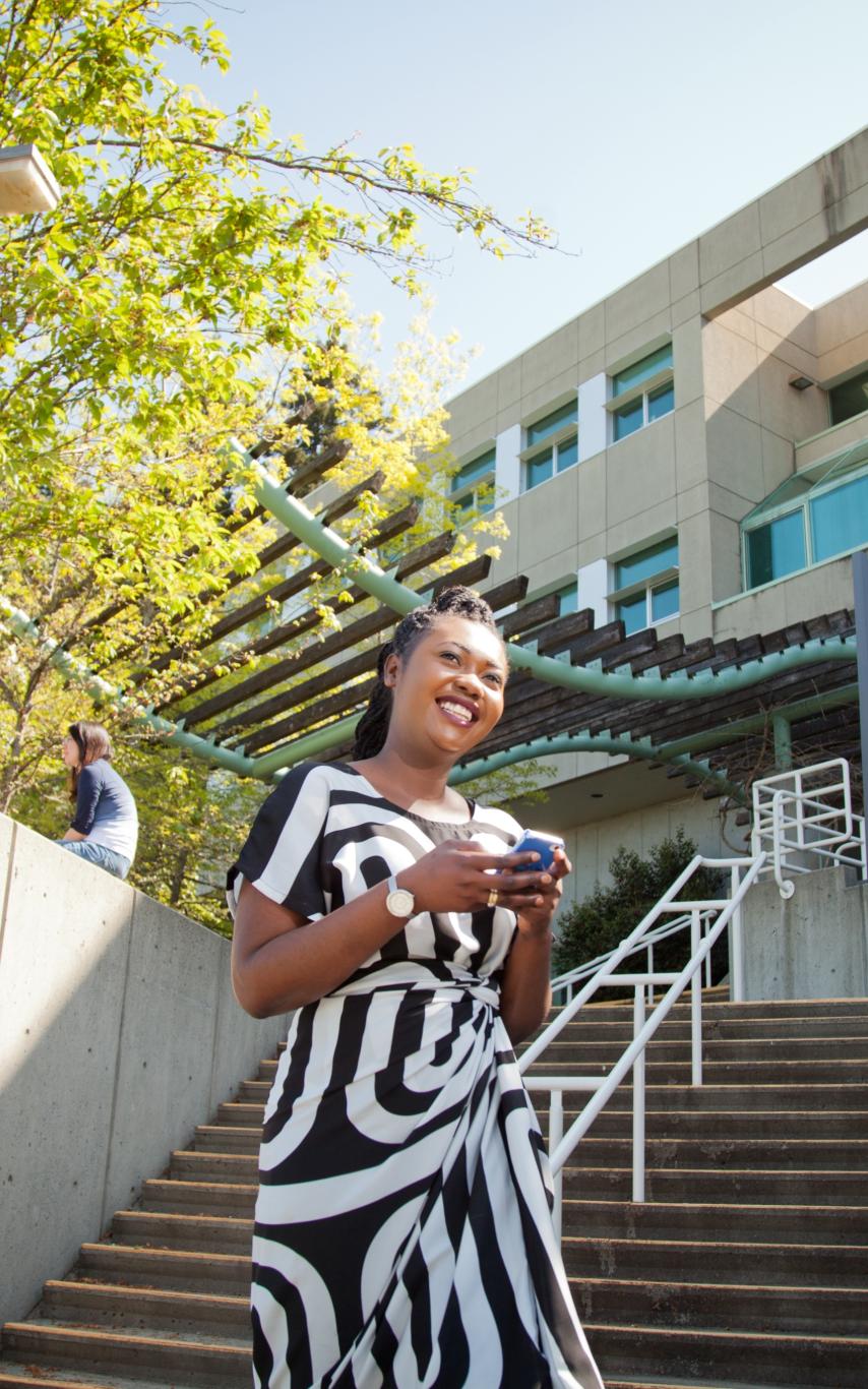Students on steps